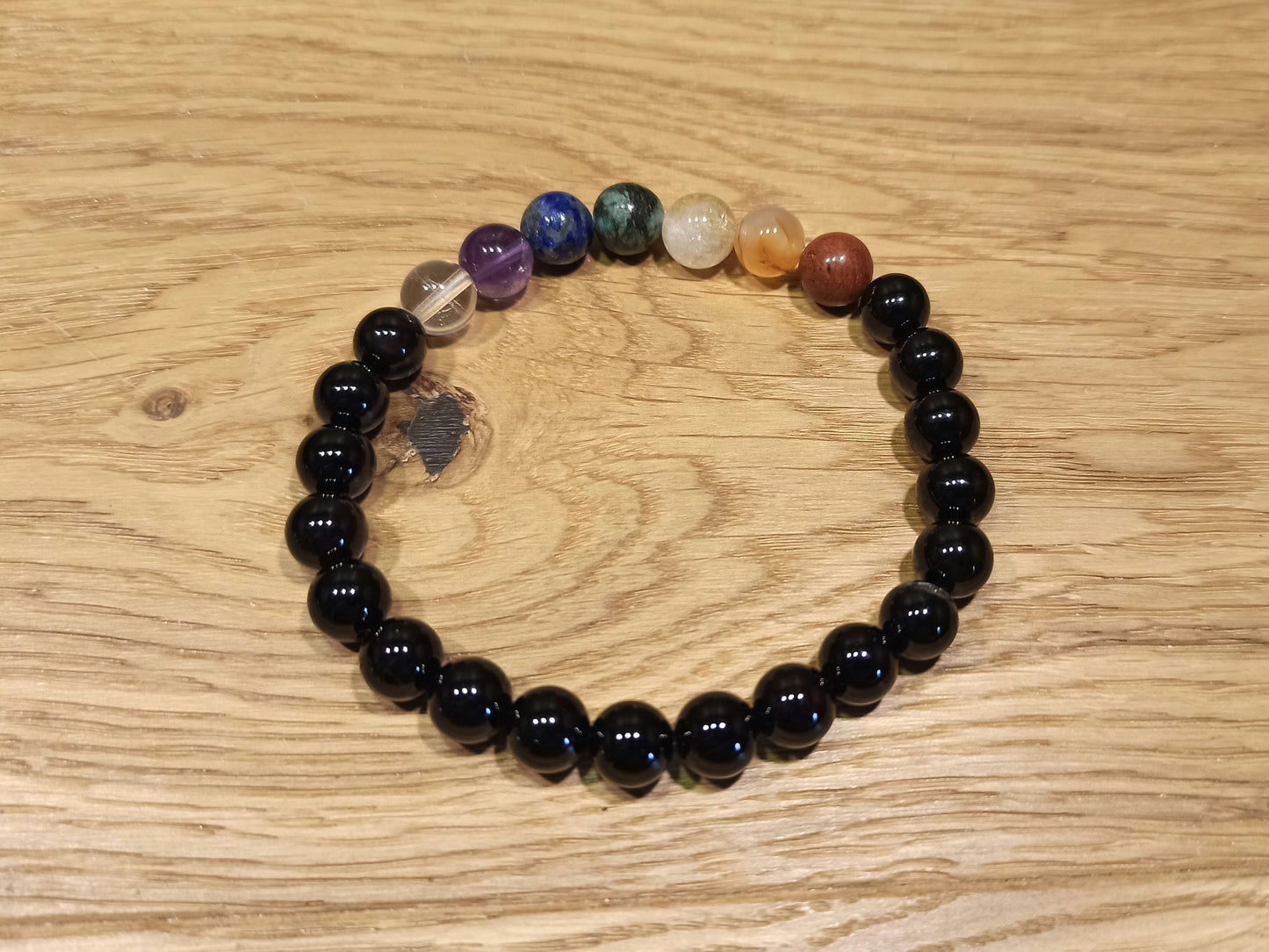 Bracelet 7 chakras Onyx
