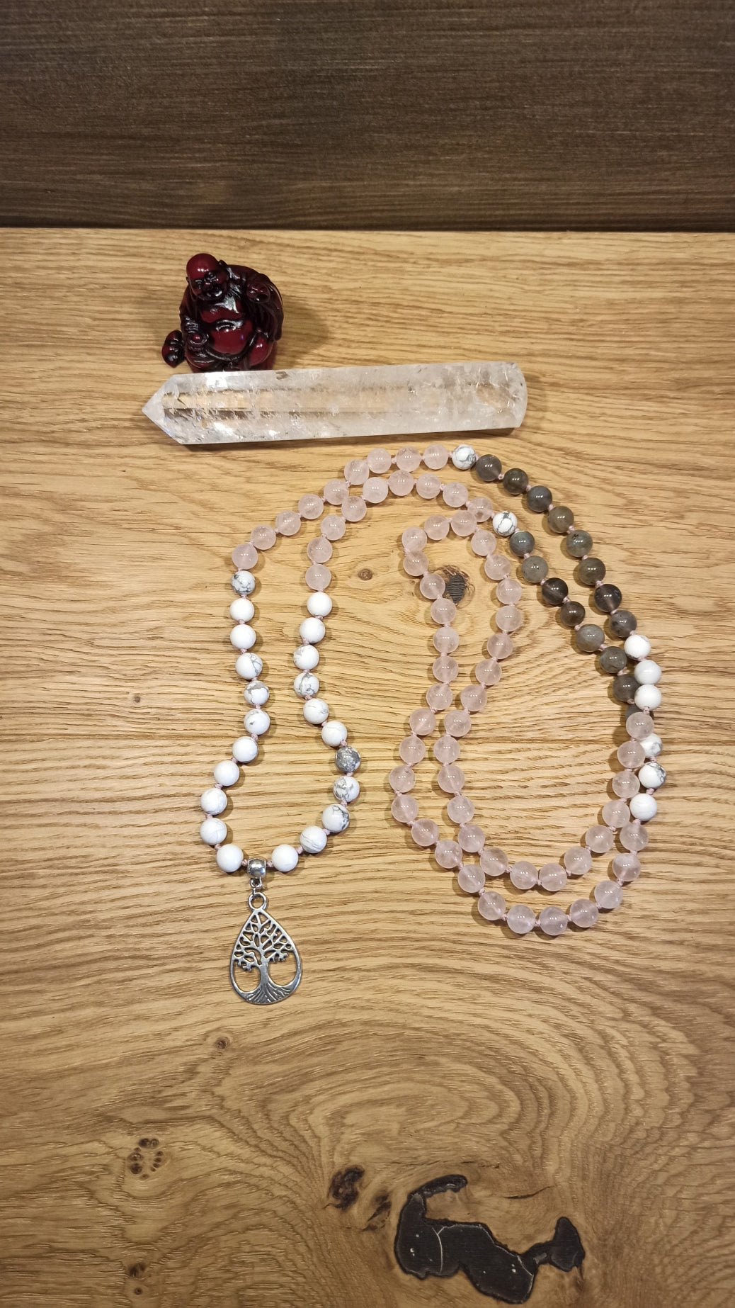 Mala Quartz rose Labradorite howlite