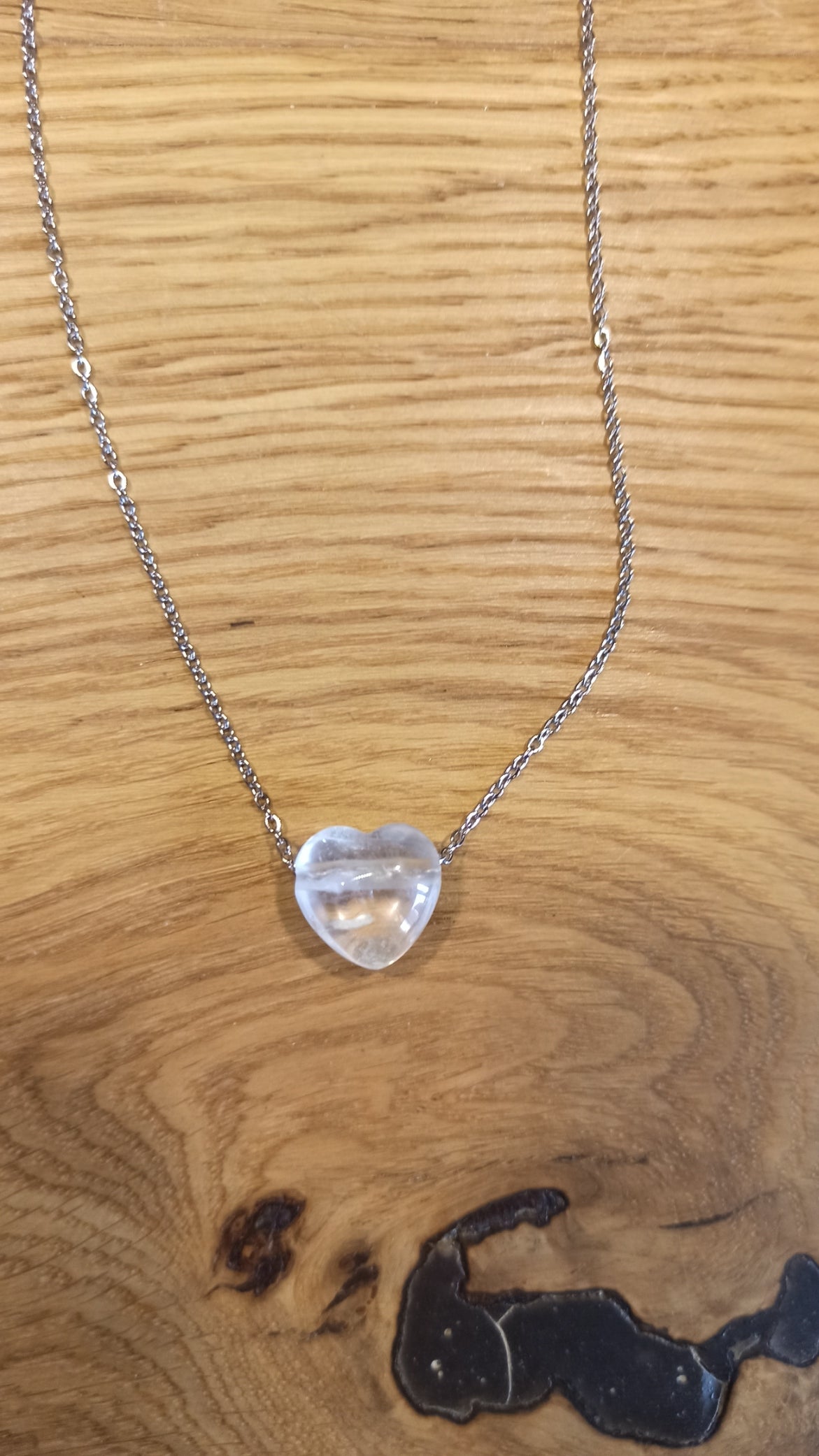 Pendentif Cœur cristal de roche
