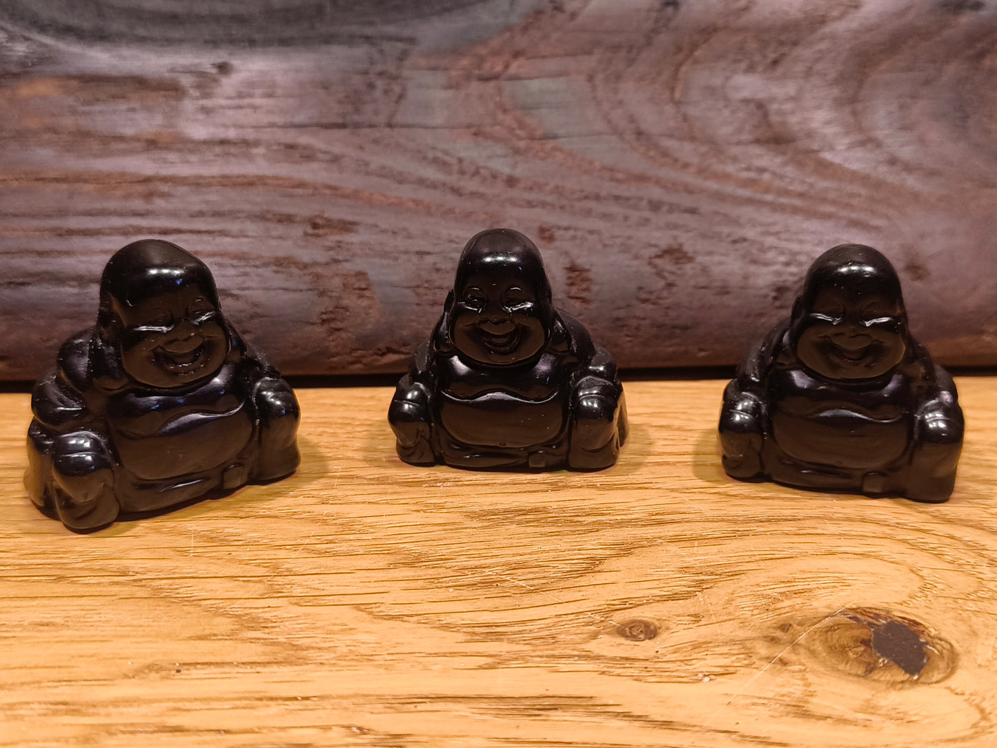 Obsidienne noire Bouddha en pierre Naturelle