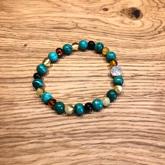 Bracelet Malachite Ambre