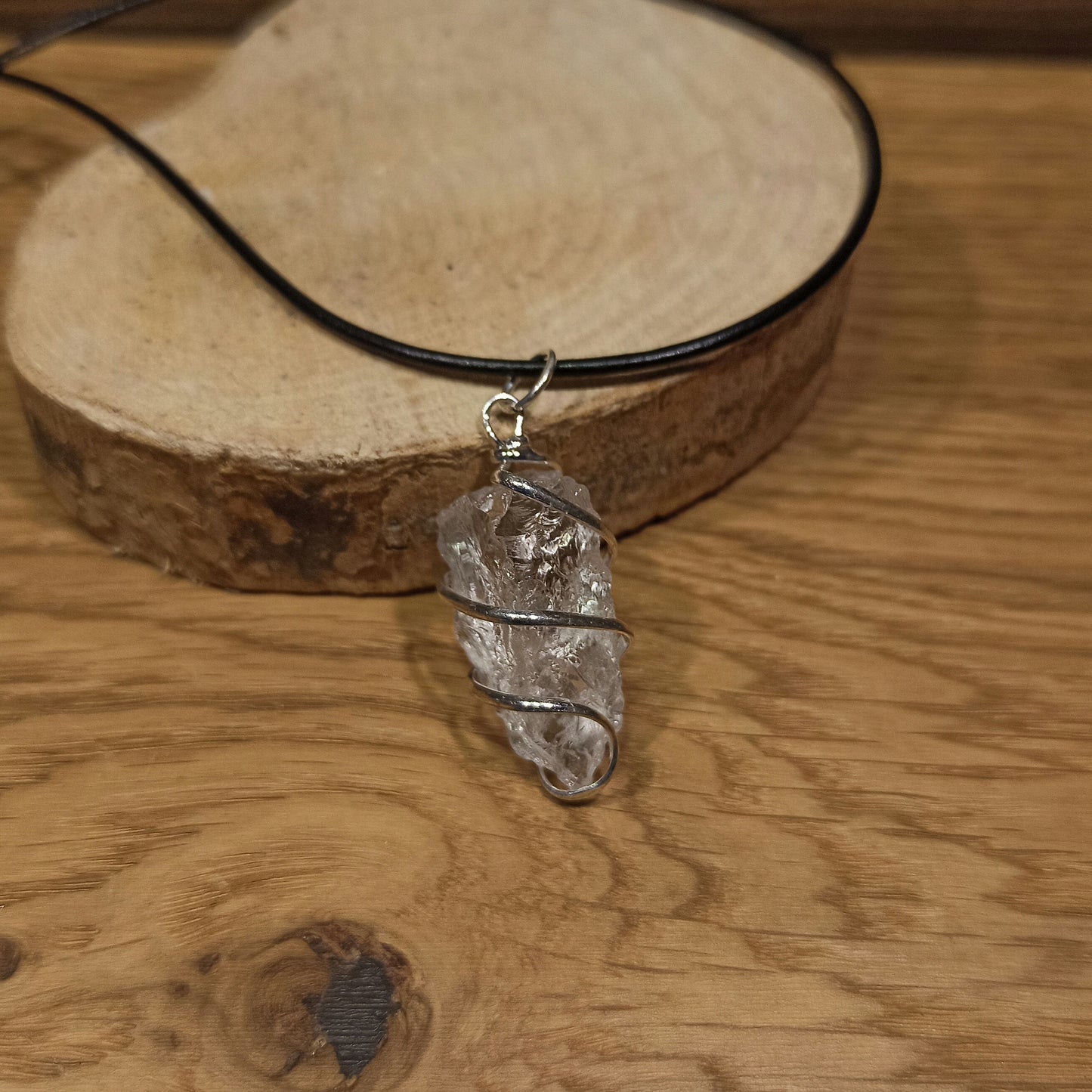 Pendentif spirale Cristal de Roche