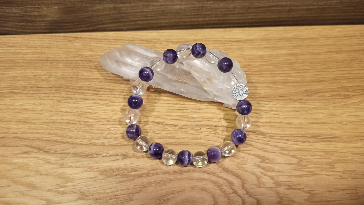 Bracelet Cristal de Roche, Améthyste