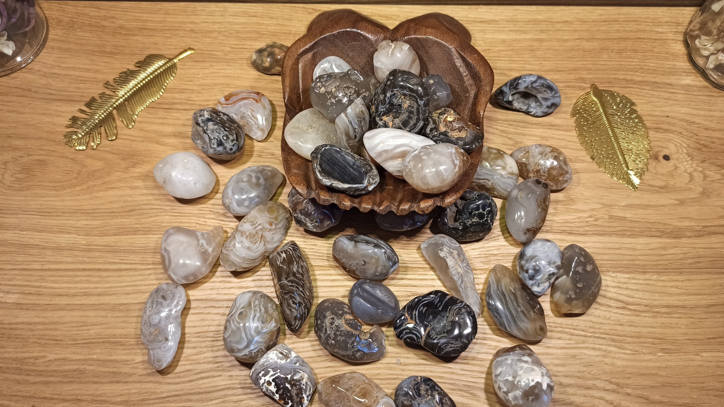 Agate naturelle polie