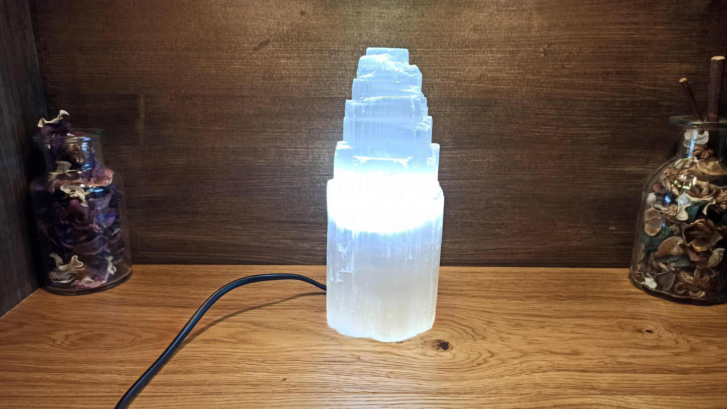 Lampe en sélénite