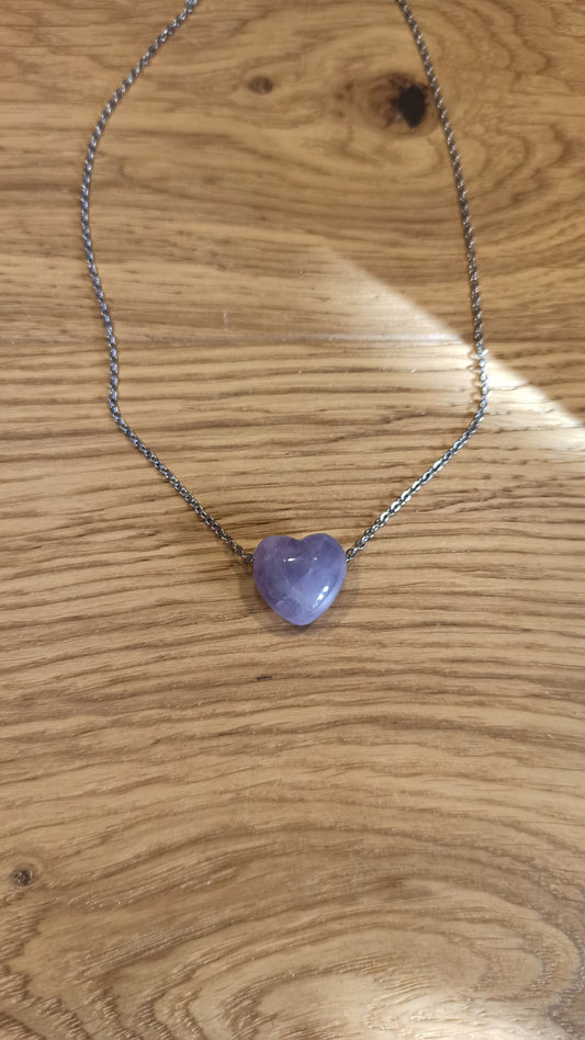 Pendentif Cœur Améthyste