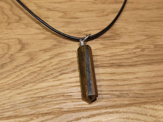 Pendentif pointe oeil de tigre