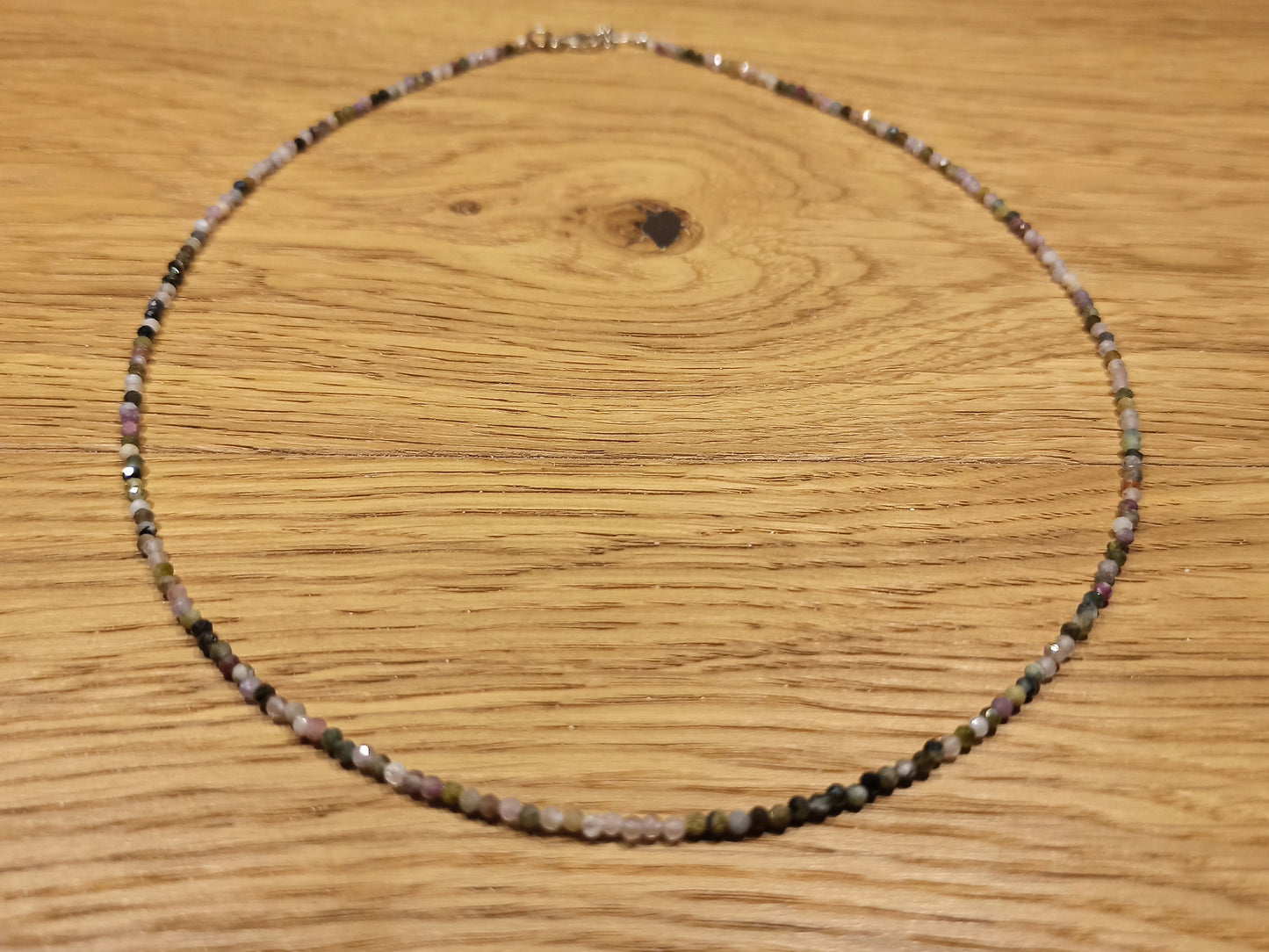 Collier ras de cou tourmaline multicolore