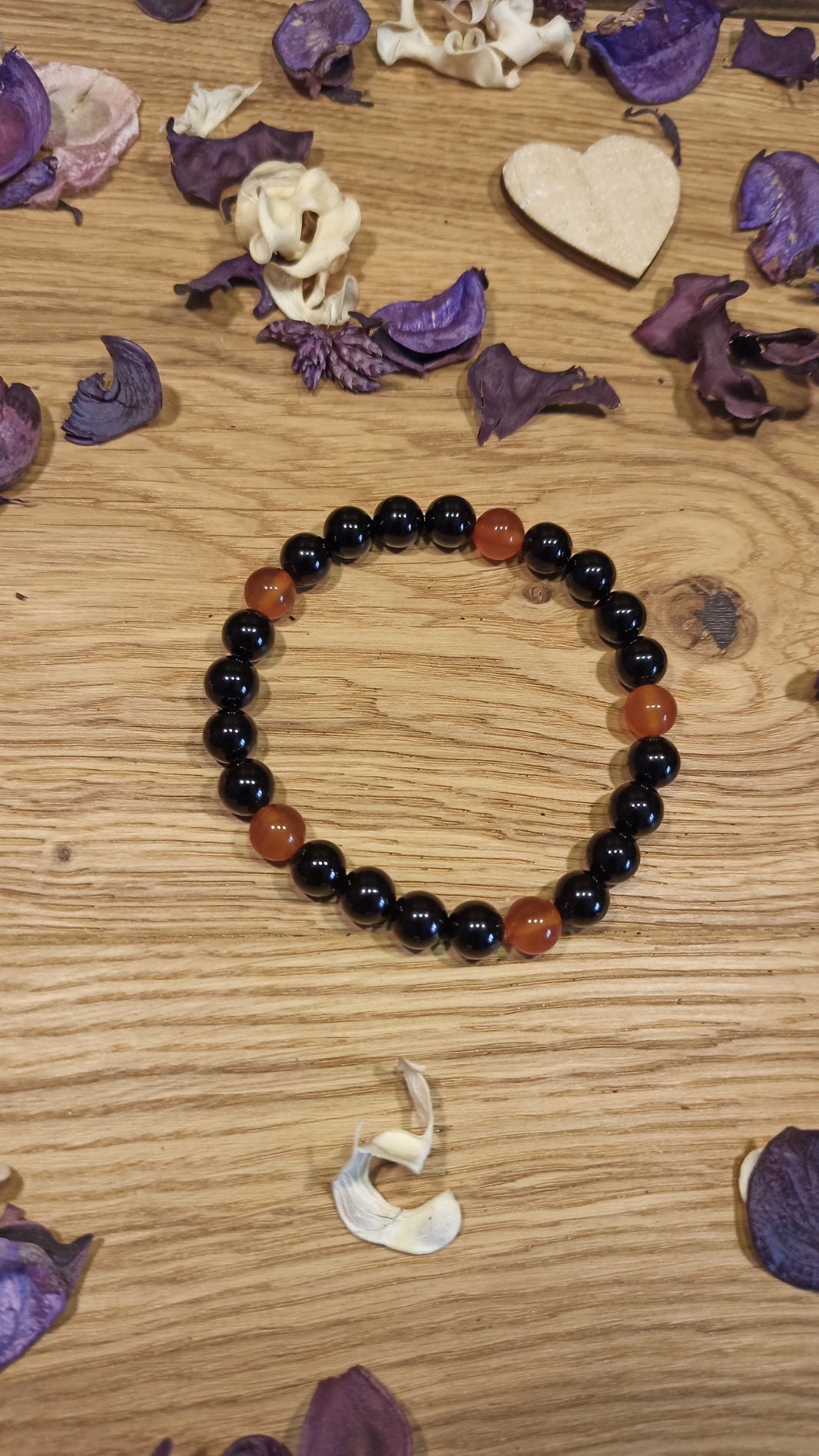 Bracelet Onyx et Cornaline
