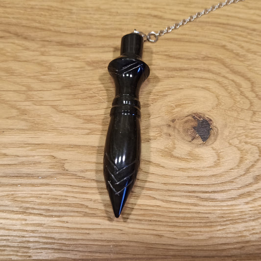 Pendule de Thot en obsidienne œil céleste.