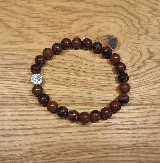 Bracelet en obsidienne Pourpre