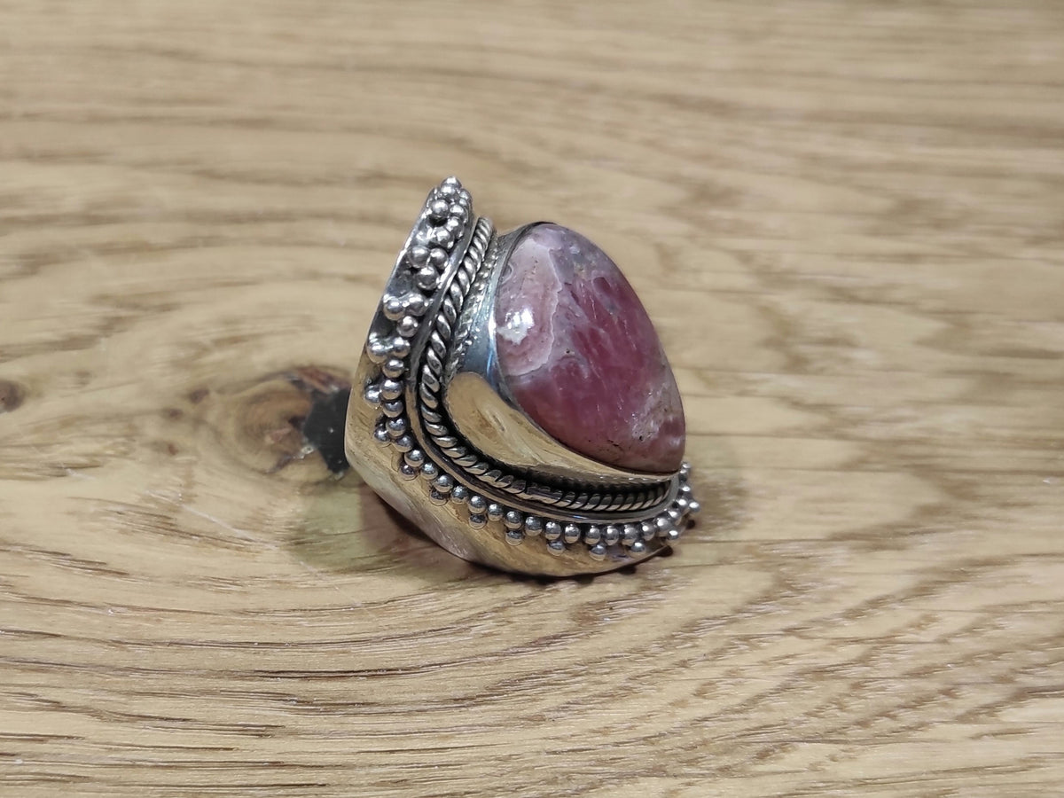 Bague Argent Rhodochrosite