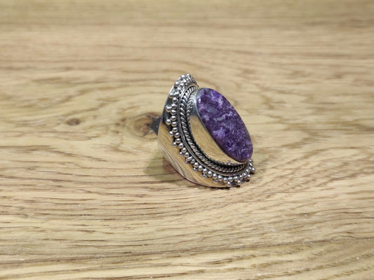 Bague Argent Charoïte