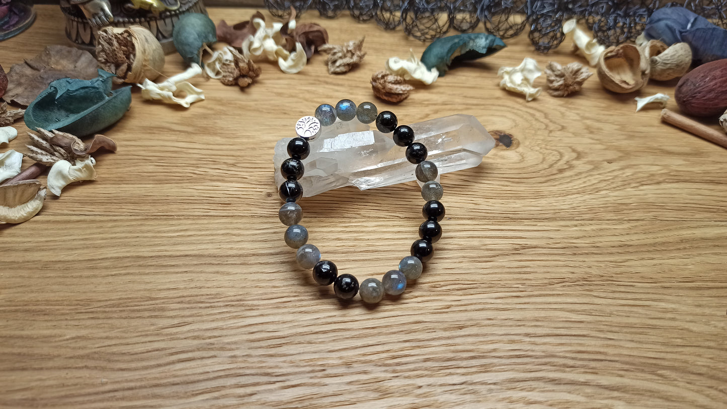 Bracelet Labradorite Tourmaline