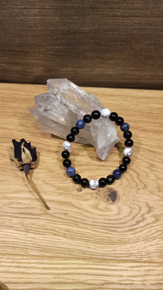 Bracelet  Tourmaline Sodalite Howlite