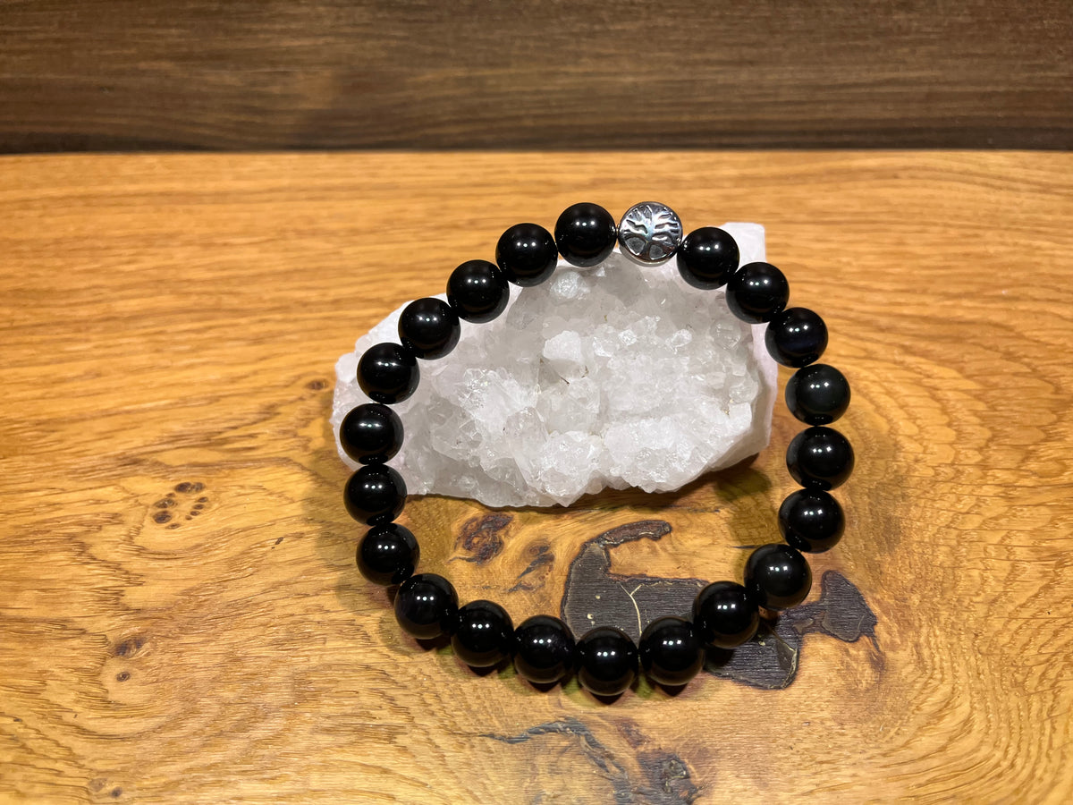 Bracelet Obsidienne Œil Céleste- 10mm