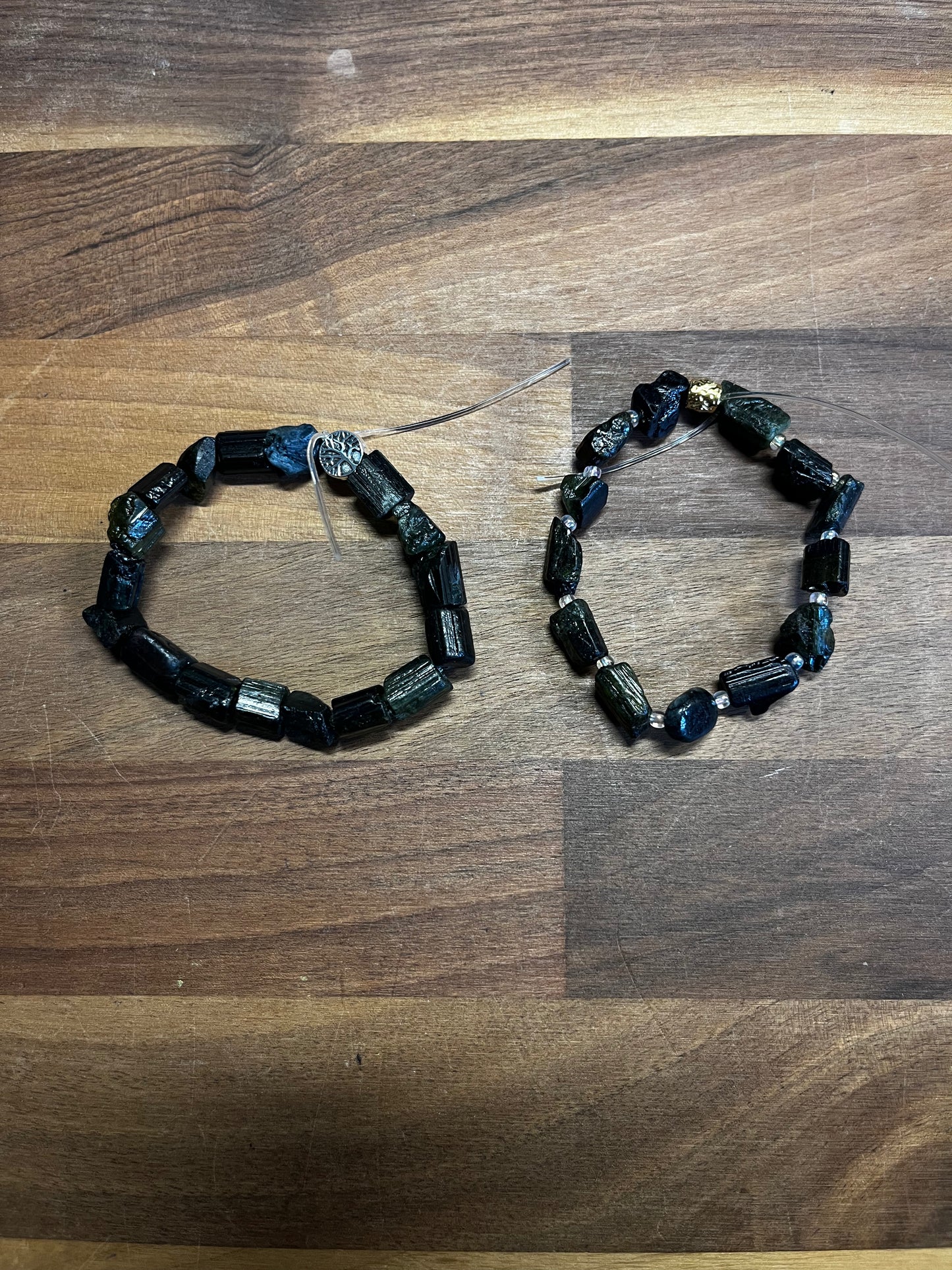 Bracelet Tourmaline verte brute