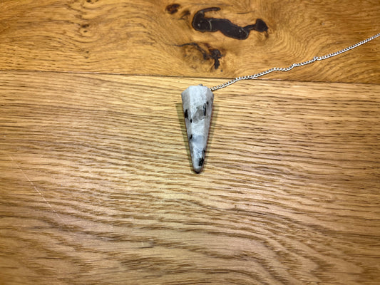 Pendule labradorite blanche