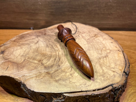 Pendule de Thot plombé en bois de poirier