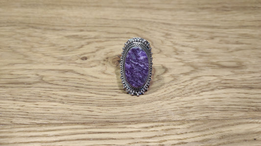 Bague Argent Charoïte