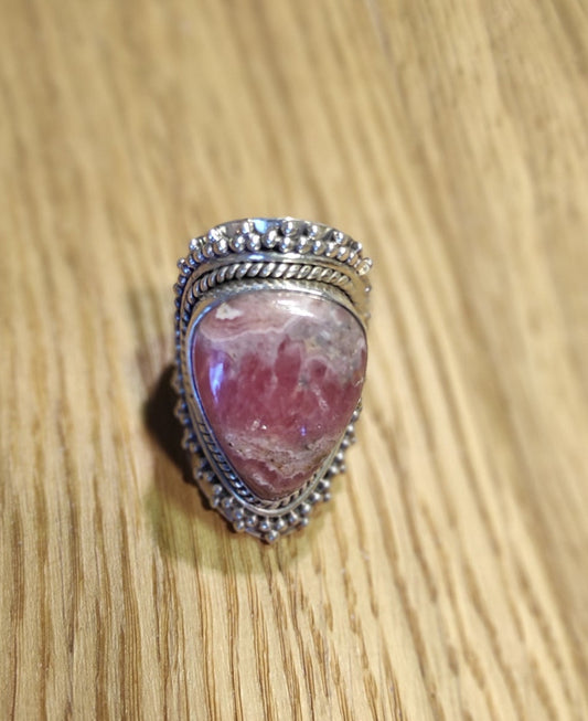 Bague Argent Rhodochrosite